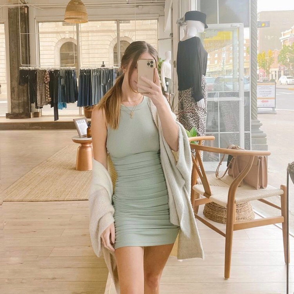 SHE IS US - ESSENTIAL DRESS - SAGE